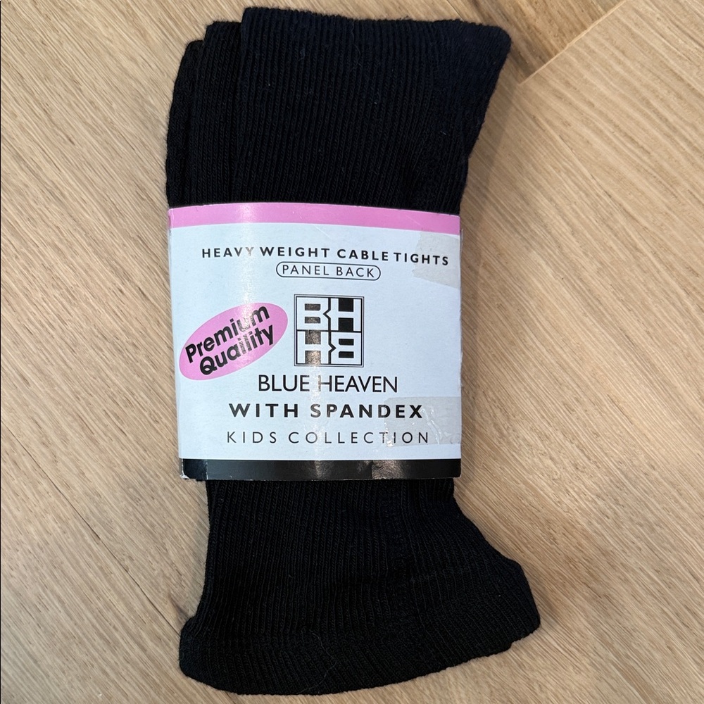 Black Cable Tights for Men